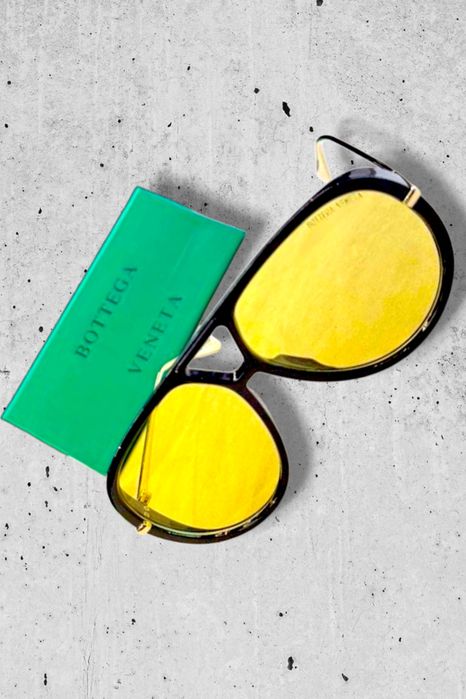 Ochelari De Soare Bottega Veneta Negri / Lentile Galbene