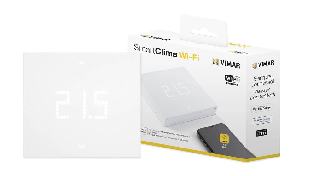 Termostat inteligent Vimar 02912, compatibil cu asistenții vocali