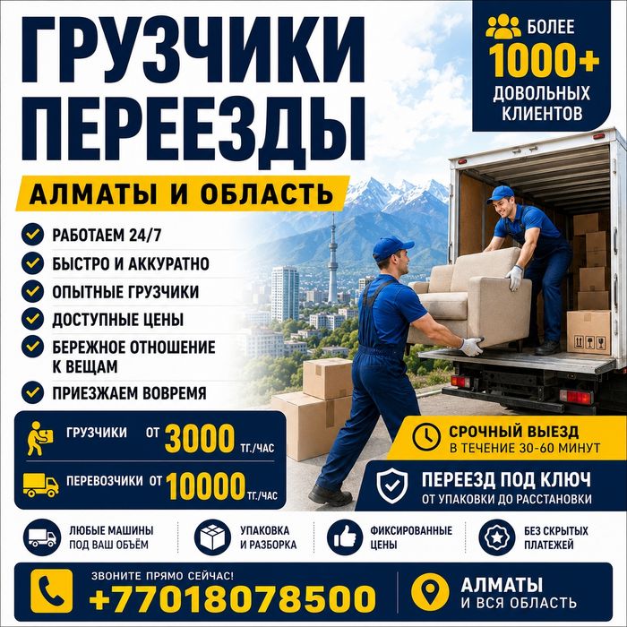 Грузчики недорого