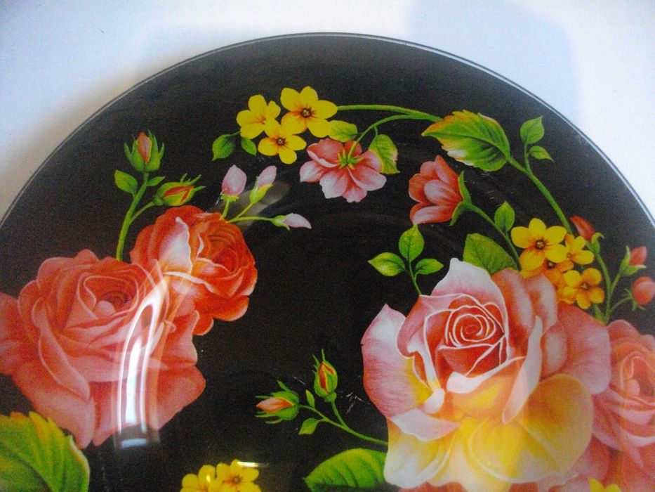 Стъклени Цветни Чинии-2 бр-Нови-ф195/200мм-Lovery Garden