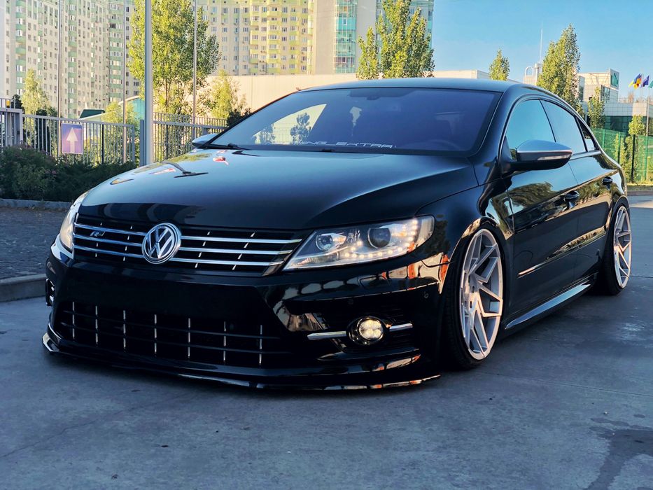 Spoiler Lip Prelungire Bara Față VW Passat CC R-Line Facelift Negru