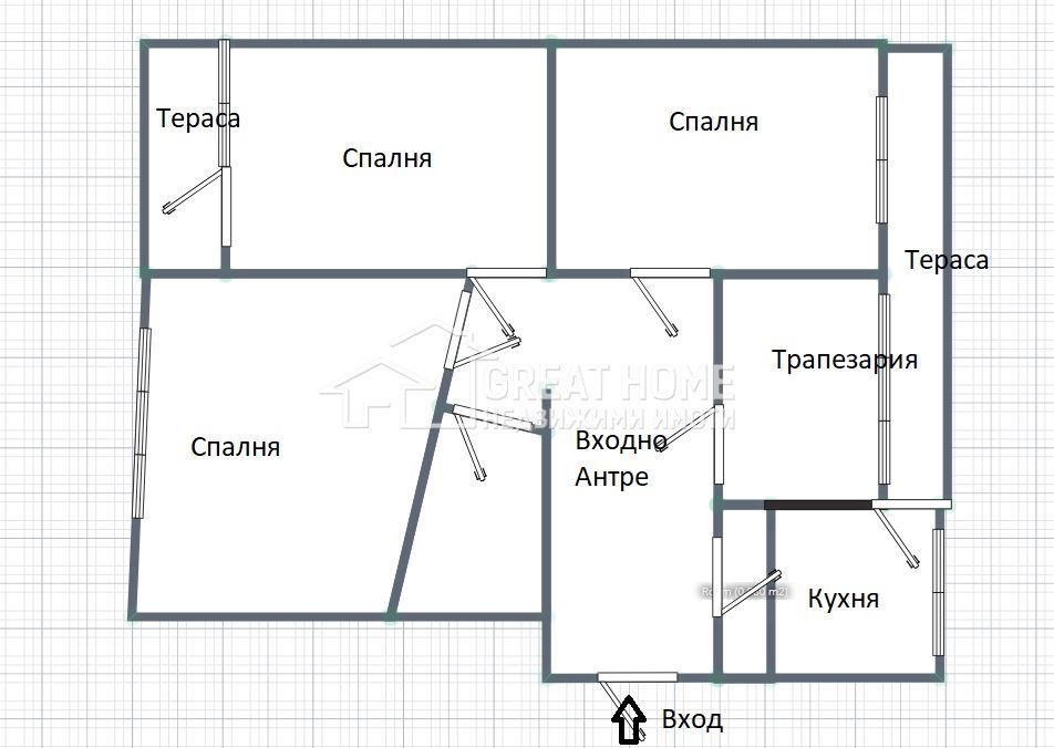 Четиристаен ! Трапезица !