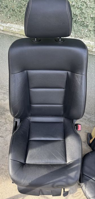 Черен кожен салон с подрев за Mercedes E класа W212 седан