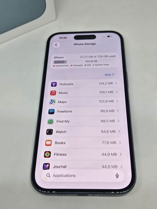 ГАРАНЦИЯ iPhone 16 Black 128GB 89% 465Цикъла