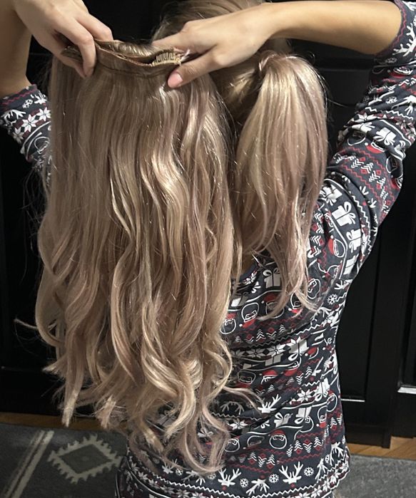 Extensii par natural clip on Russian