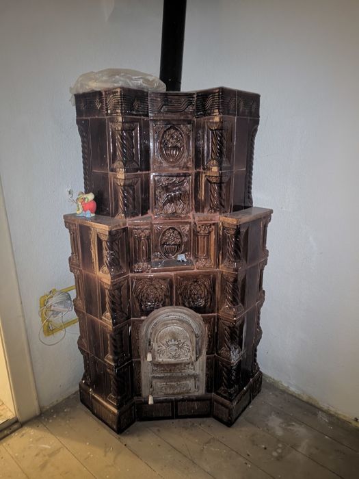 Sobă teracotă lemne și gaz