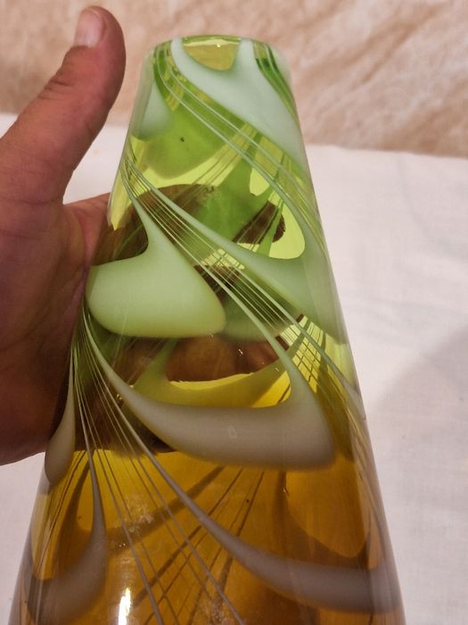 Голяма тежка ваза италия мурано