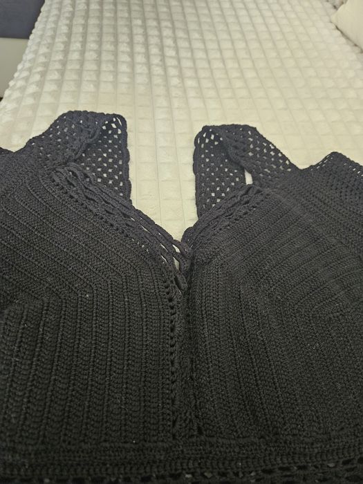 Bluza dantelă crosetata manual, 48-50,unicat