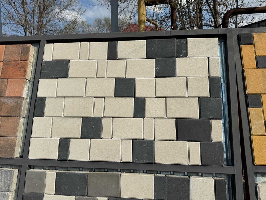 Брусчатка "Ландхаус" черно-белый