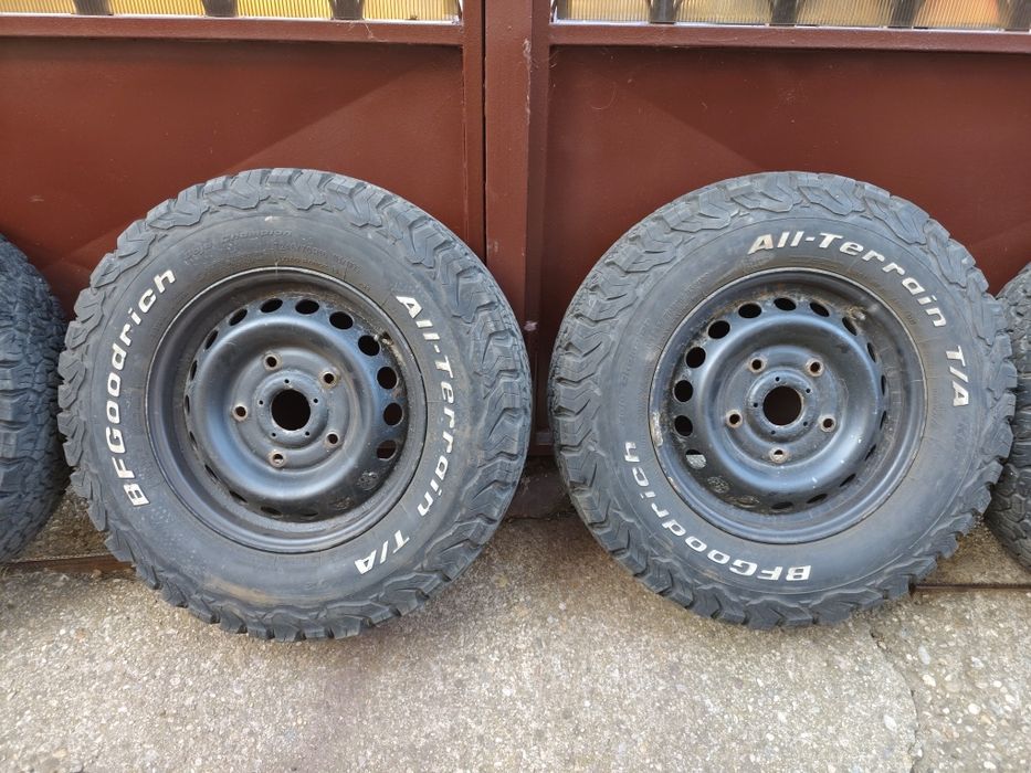 Set Roți Complete: Jante Tablă R16 Ford + Anvelope BFGoodrich All-Terrain T/A