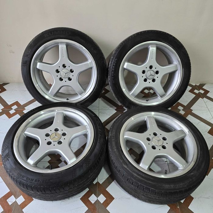R18 5x112 saka diskalar balonlari bilan 235/45 - 4 dona (b/u)