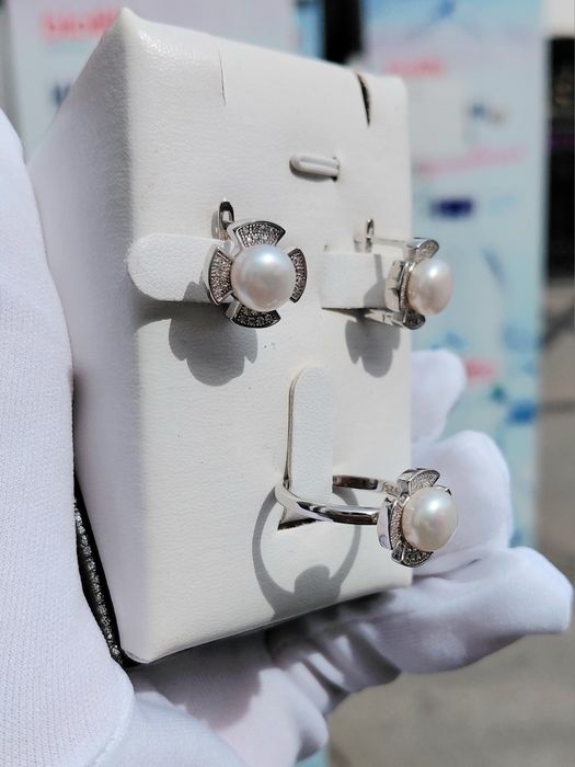 Комплекты Серебро 925. Жемчуг.