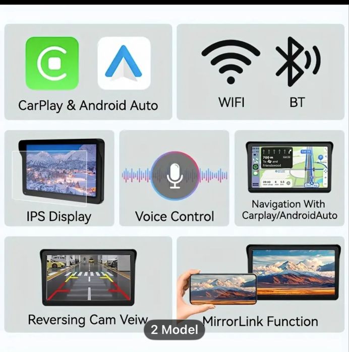 Универсална мултимедия за кола с камера