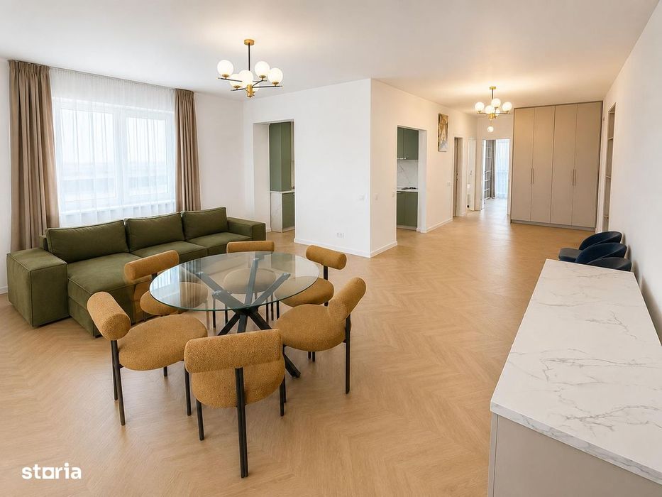 Apartament de lux-mobilat utilat 4 camere 2 bai 3 balcoane - RAHOVA