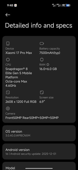 Xiaomi 17 Pro Max 16 512 Green