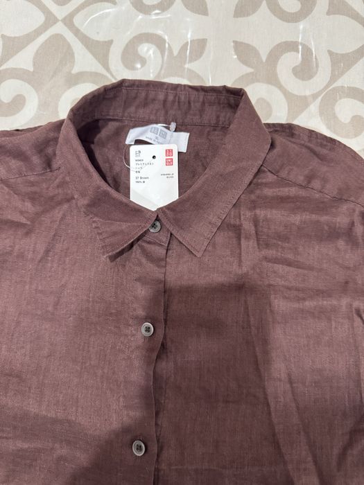 Рубашка uniqlo лен