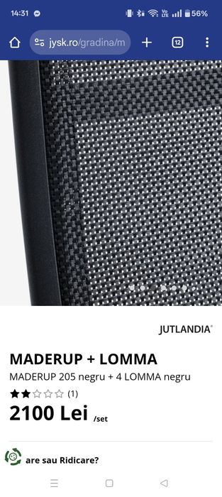 Set Masa de terasa + 4 scaune