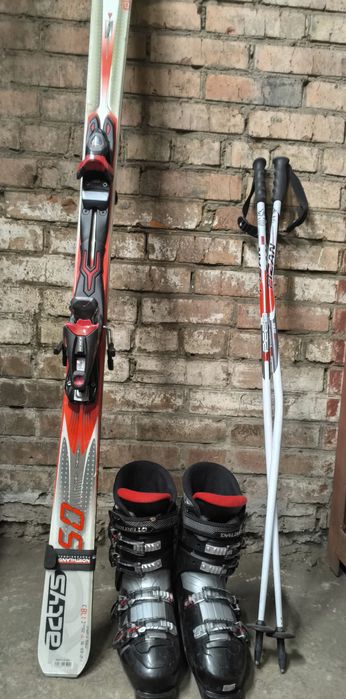 Горные лыжи,ботинки,палки