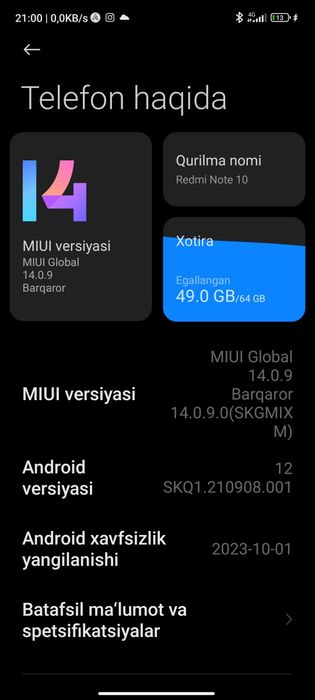 Redmi note 10 Idial
