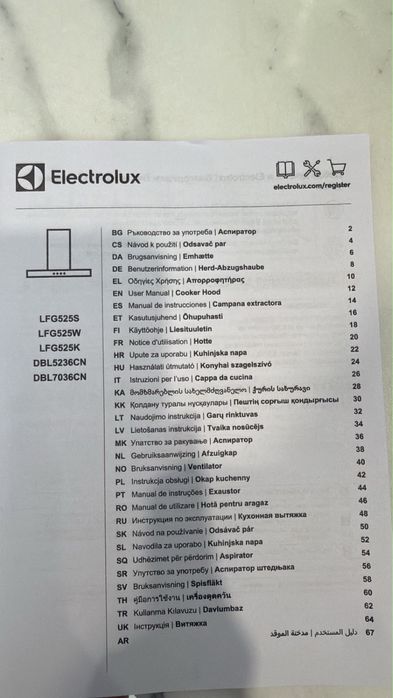 Вытяжка Electrolux LFG525W