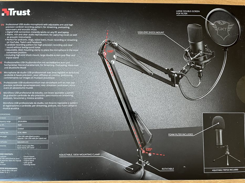 Streaming / Gaming / Studio Микрофон Trust Emita +