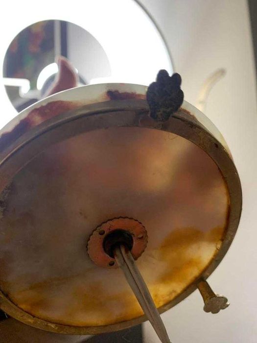 Veioza/lampa art deco VINTAGE ONIX bec E27 anii 50 20x40cm Olanda