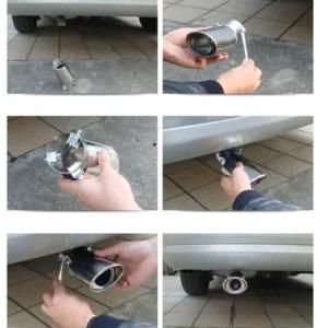 Накрайник №3384-3 за ауспух Двоен Ø 63мм