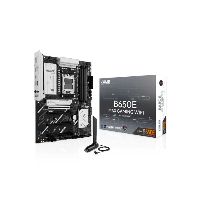 { ASUS B650E Max Gaming WiFi 4xDDR5 AM5 White