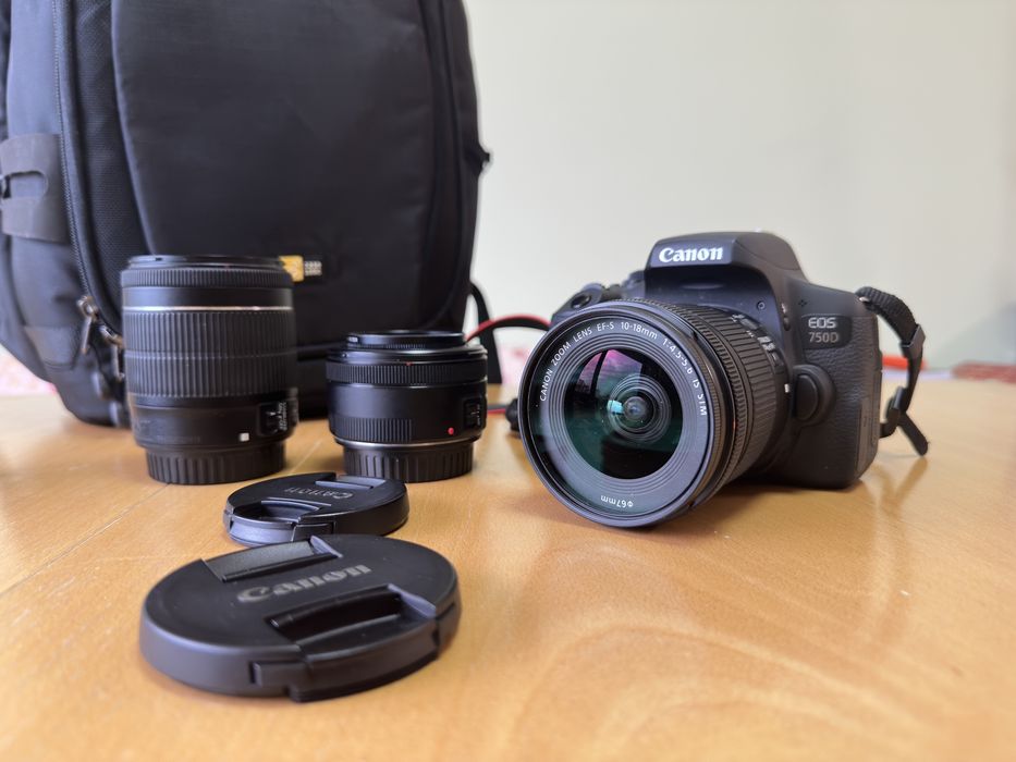 Фотографски комплект - Canon 750D + 3 обектива