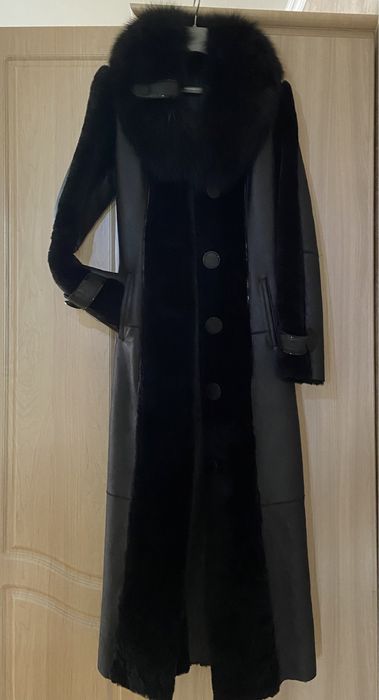 Дубленка кожа, ворот писец