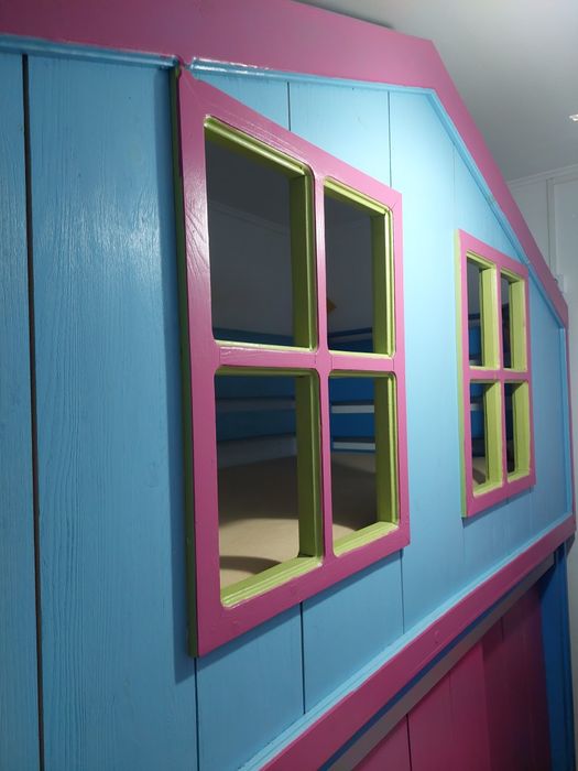 Pat copii căsuță lemn