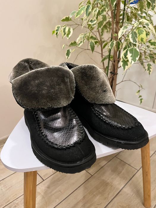 НОВИ Маркови Дамски Кожени ботуши BUNKER - много топли за зима и сняг