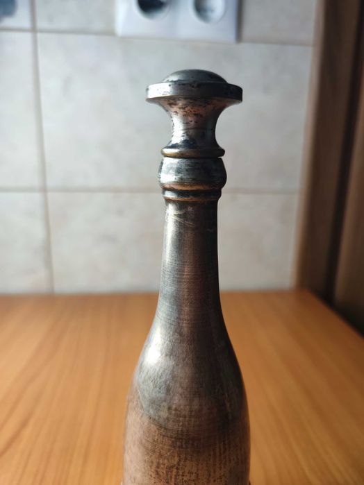Set sticla si pahare argintate vintage