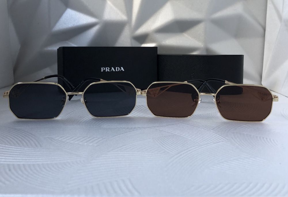 Дамски слънчеви очила осмоъгълни правоъгълни 2 цвята черни кафяви