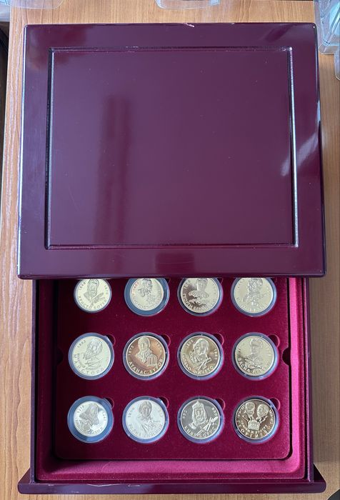 12 позлатени медални монети от колекция “Бележити българи”