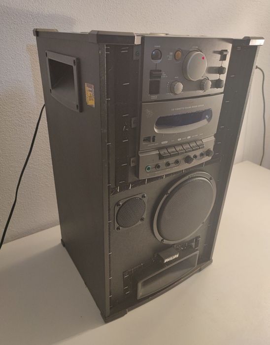Sistem audio Philips CD 6660 compact disc aux  radio casetofon deck karaoke posibilitate conectare microfon