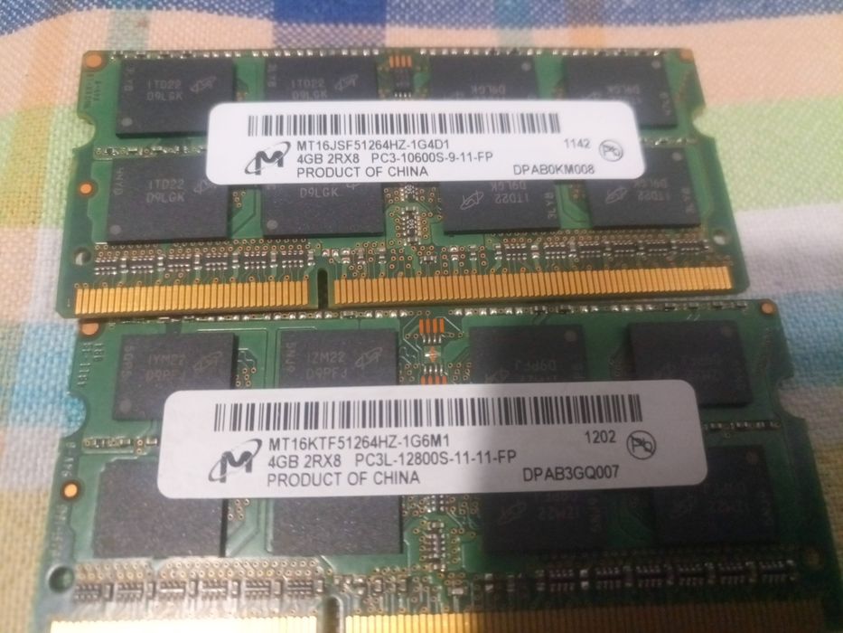 SODimm DDR3 2 и 4 GB Kit