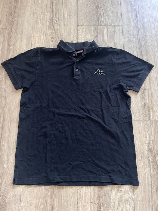 Polo Kappa L, negru, logo brodat