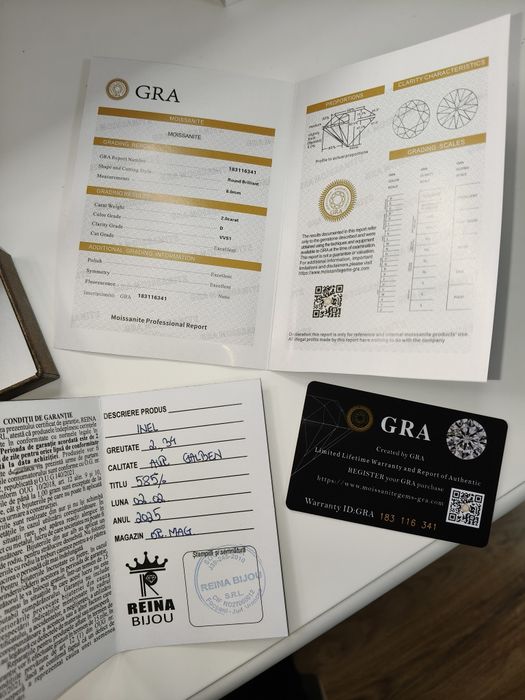 Inel Logodnă Aur Galben 14K (585) cu Moissanite Premium 2.0ct