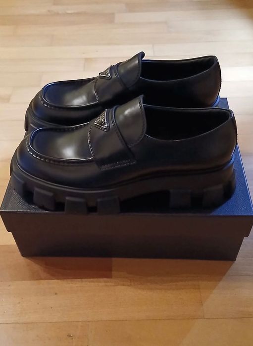 Prada Monolith leather loafers