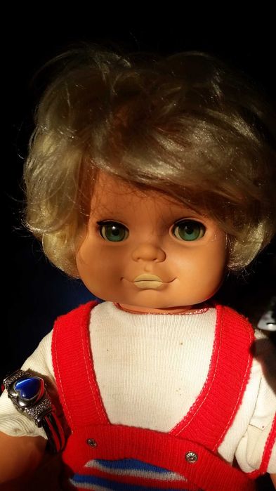 Голяма спяща и говоряща РЕТРО кукла - с опция за работа на батерии