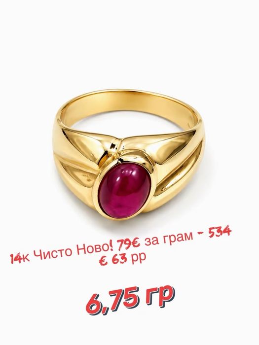 Златен пръстен с камък