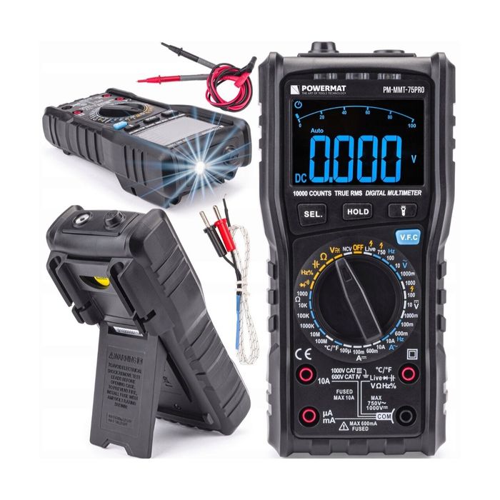 Multimetru digital universal, aparat de masura 10A 1000V, Powermat