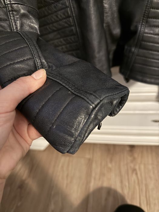 Geaca piele naturala cu blana