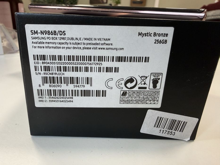 Samsung Note 20 ultra 5g 256gb + Watch 6