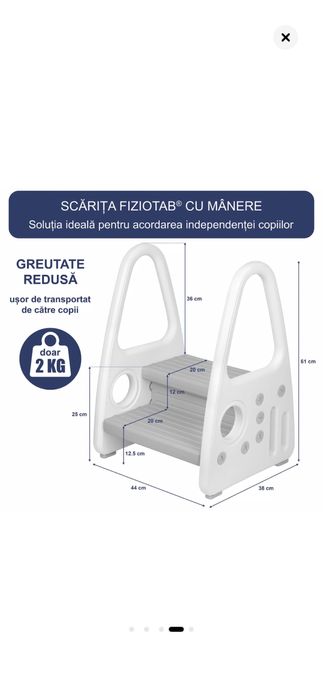 Scaunel inaltator pentru copii cu manere