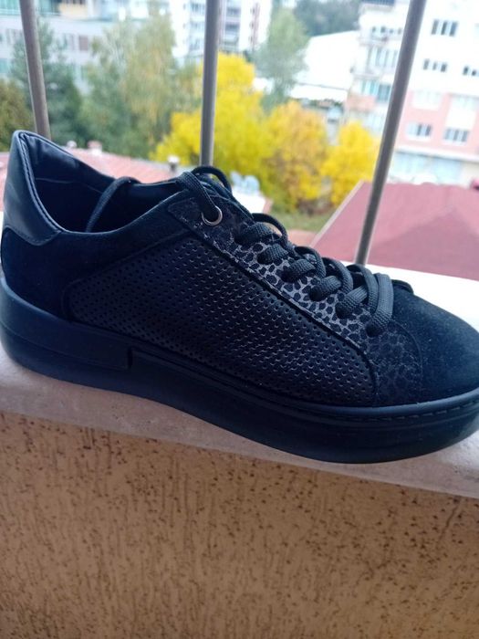 Женски спортно-елегантни маратонки от естествена кожа