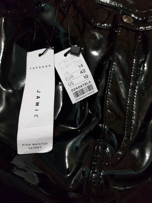 Pantaloni din vinil ASOS Topshop