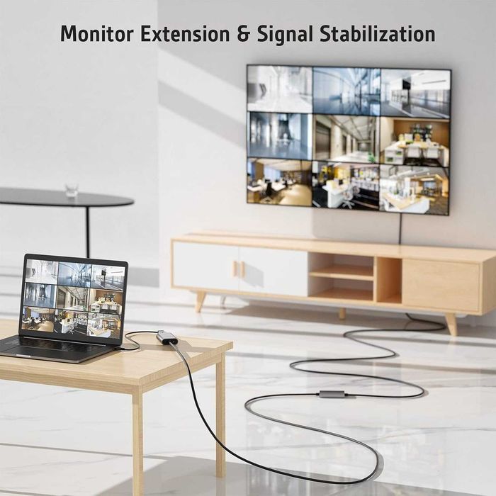 Alxum USB удължителен кабел 10m с 5V/2A захранващ адаптер