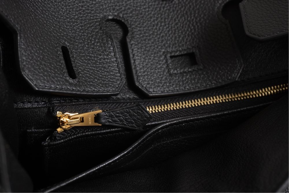 Hermès Birkin 25 Togo Noir Gold Hardware